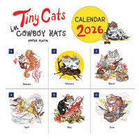 Tiny Cats in Cowboy Hats 2026 Desk Calendar