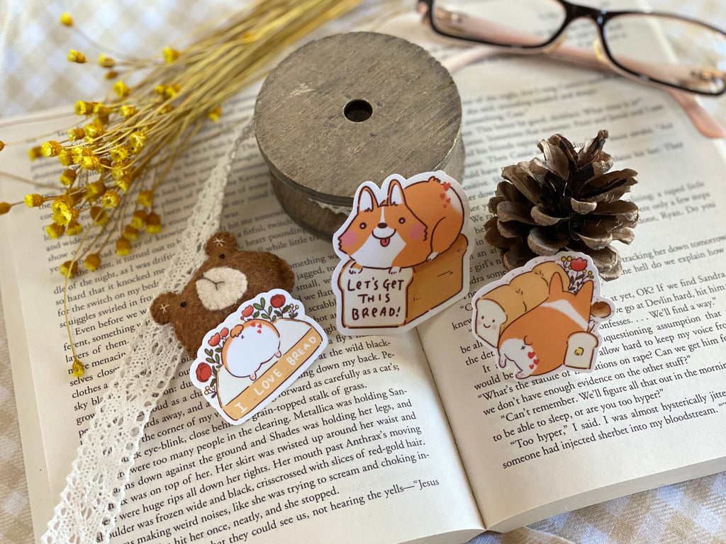 Let's Get This Bread Corgi Sticker Pack