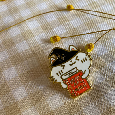 Books are Magic Cat Enamel Pin