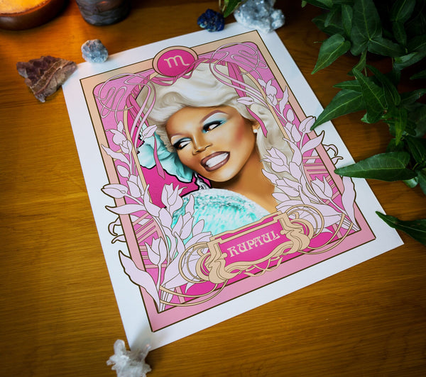 Black Zodiac RuPaul Print Crafty Wonderland