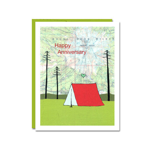 camping karten Happy Anniversary Camping Card