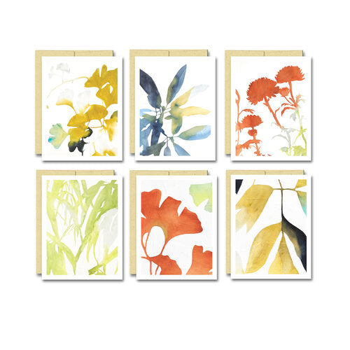 Botanical Watercolors Card Set