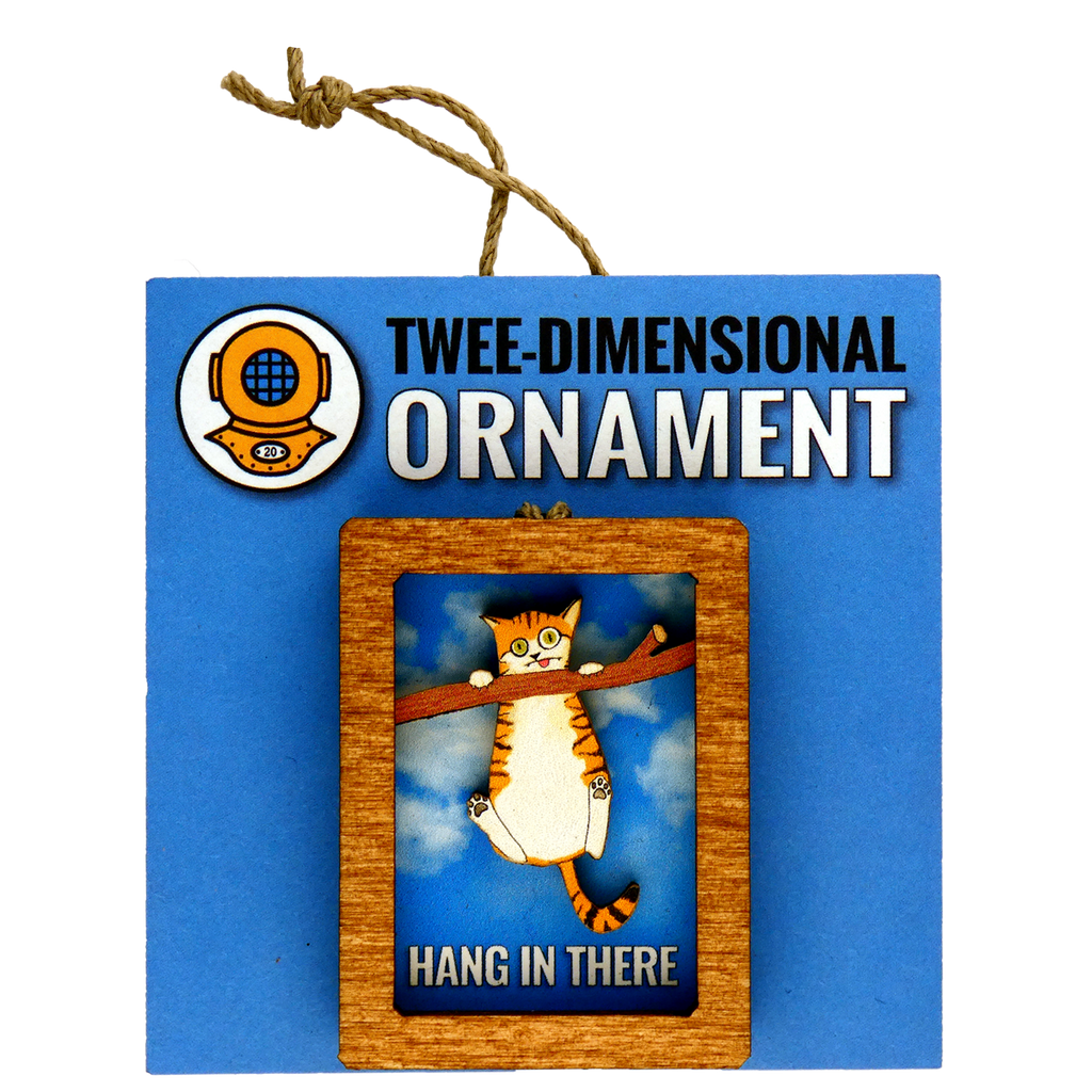 Hang In There Cat Magnet or Ornament
