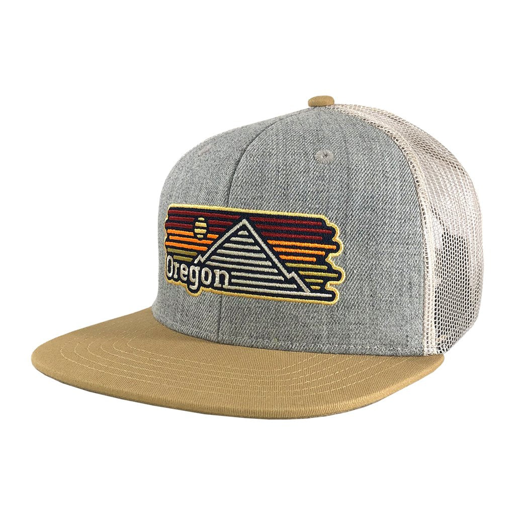 Oregon Horizons Trucker Hat - Ginger and Gray