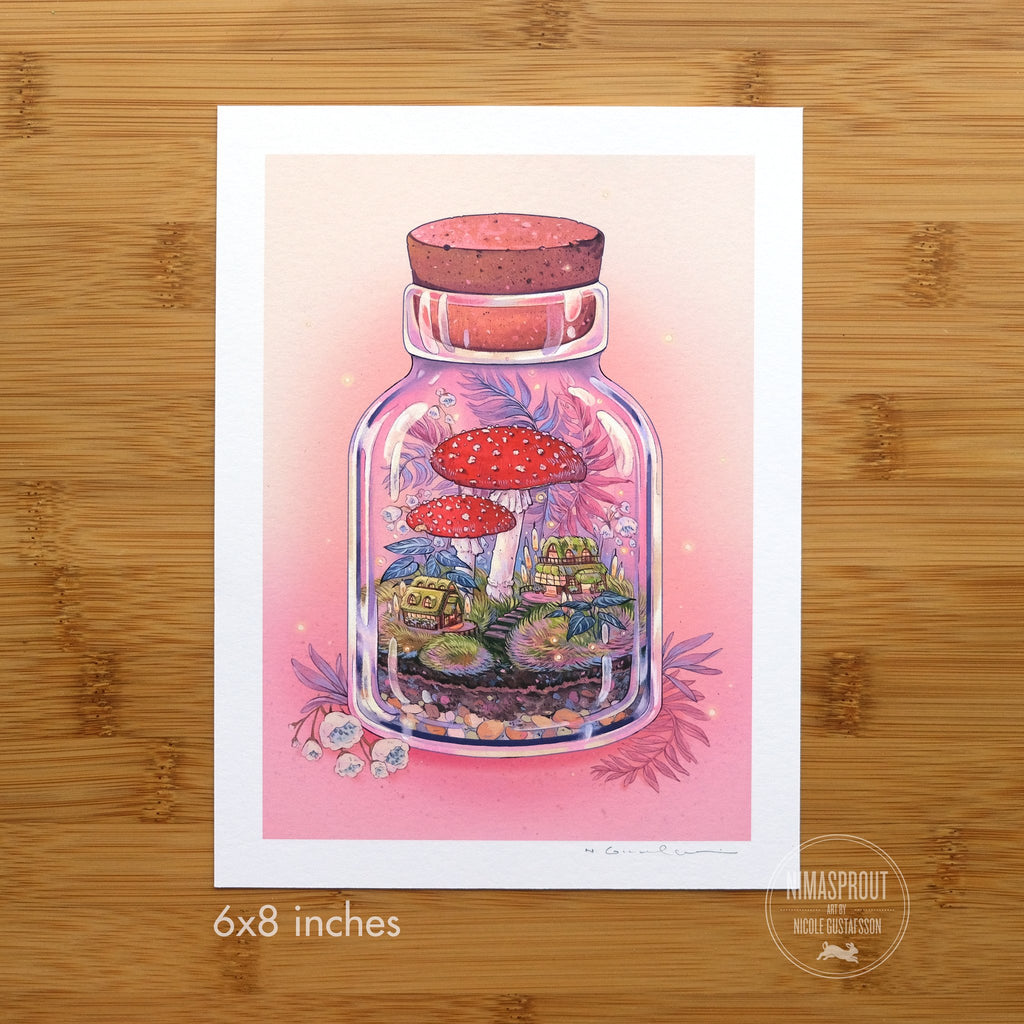 Mushroom Terrarium Print