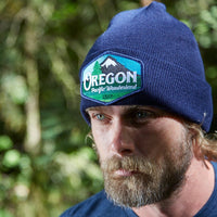 Oregon pacific wonderland navy knit beanie