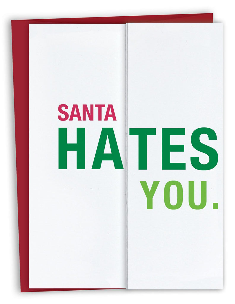Santa Hates You Holiday Card