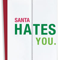 Santa Hates You Holiday Card
