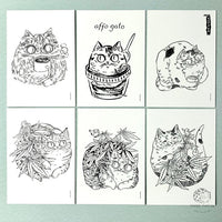 Coffee + Cannabis Cats Postcard Set