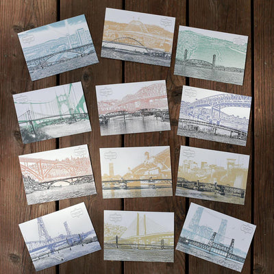 12 Bridges of Portland Postcard Set