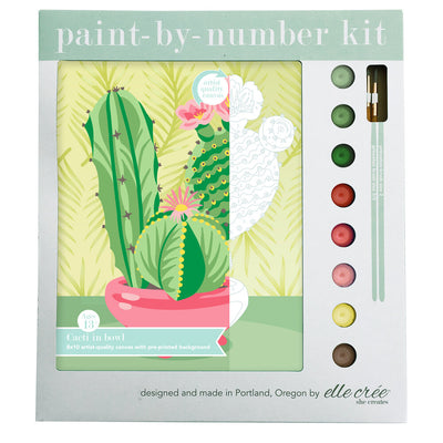Cacti in Bowl Paint by Numbers Kit