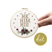 Preferred Pronouns Cross Stitch Kits