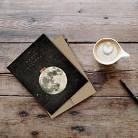 Happy Holidays Moon Card