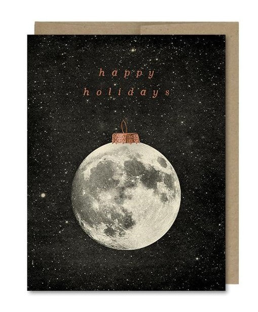 Happy Holidays Moon Card
