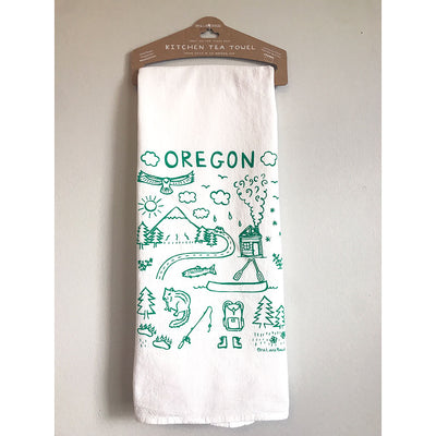 Oregon Icons Tea Towel