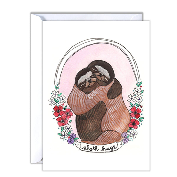 sloth card sleeves Eschaton graded slabs in a clean Science Sloth Greeting Card |