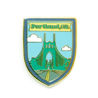 Portland, Oregon St. Johns Bridge enamel pin
