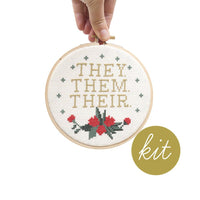 Preferred Pronouns Cross Stitch Kits