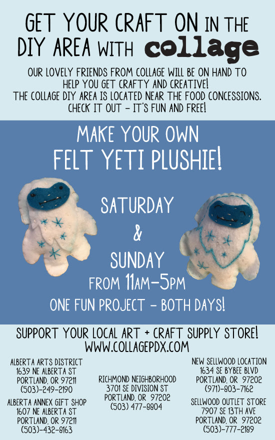 Make your own adorable felt yeti with Collage!