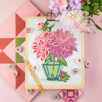 Dahlias in Vase Paint by Numbers Kit