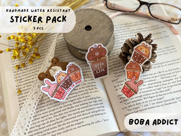 Boba Addict Sticker Pack – Crafty Wonderland