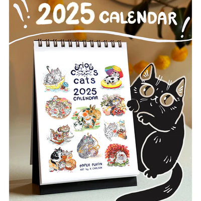 Curious Cats 2025 Desk Calendar