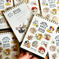 Curious Cats 2025 Desk Calendar