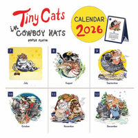Tiny Cats in Cowboy Hats 2026 Desk Calendar