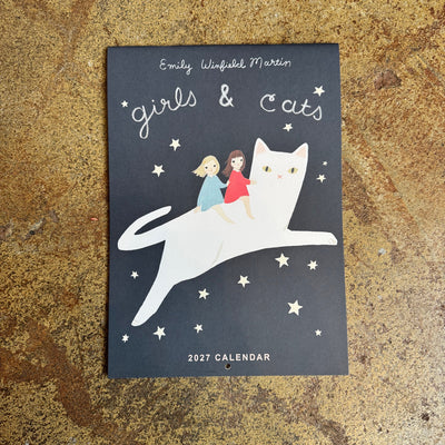 Girls & Cats Wall Calendar