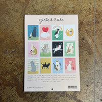 Girls & Cats Wall Calendar