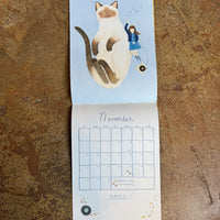 Girls & Cats Wall Calendar
