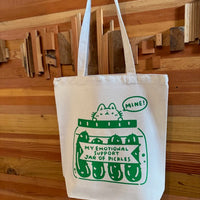Emotional Support Pickles Tote Bag