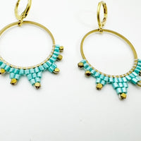 Small Beaded Starburst Earrings