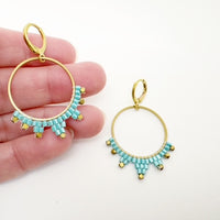 Small Beaded Starburst Earrings