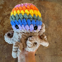 Crocheted Rainbow Octopus