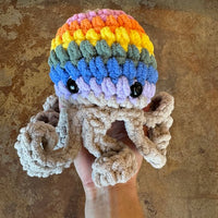 Crocheted Rainbow Octopus