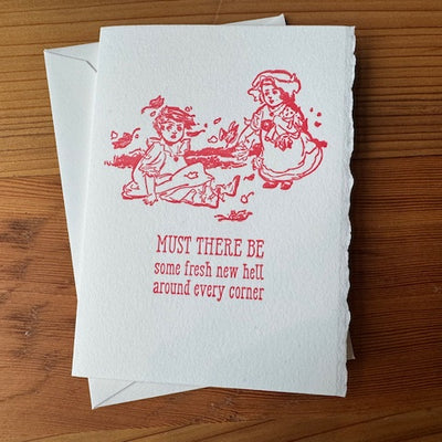 Fresh Hell Letterpress Card