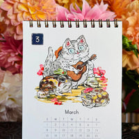Tiny Cats in Cowboy Hats 2026 Desk Calendar