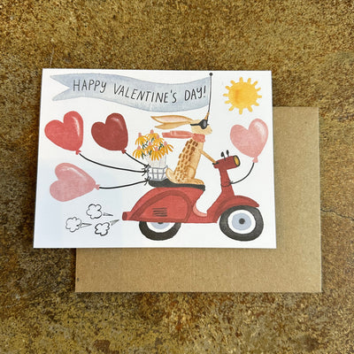 Happy Valentine's Day Scooter Card