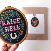 Raise Hell Cross Stitch Kit
