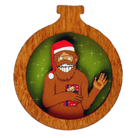 Santa Squatch Ornament