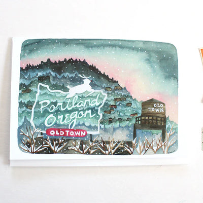 Holiday Stag Sign Card