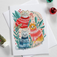 Merriest Holidays Cats Card