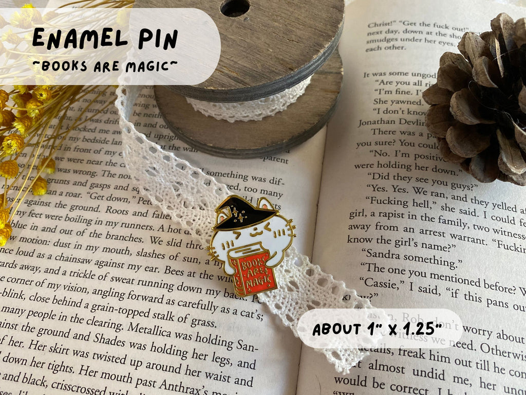 Magic Cat Pin Books are Magic Cat Enamel Pin – Crafty Wonderland