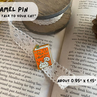 How to Talk to Your Cat Book Enamel Pin