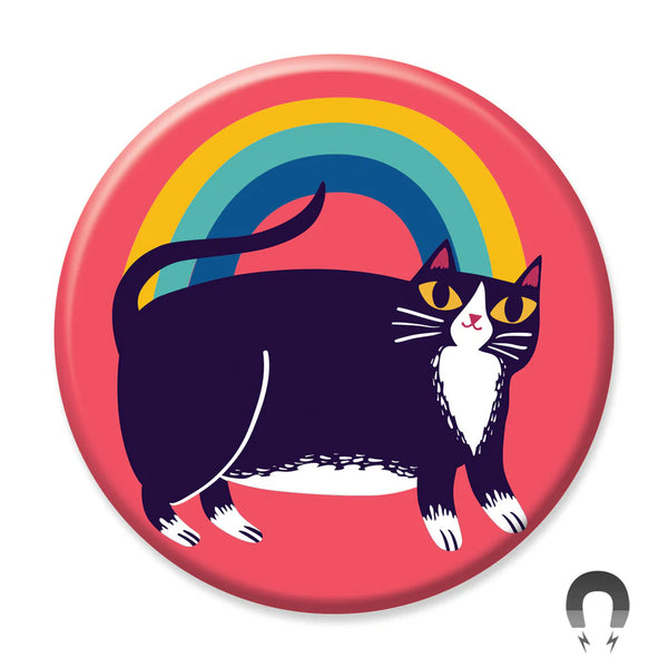 Rainbow Tuxedo Cat Magnet – Crafty Wonderland