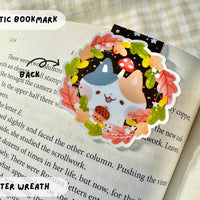 Winter Wreath Magnetic Bookmark