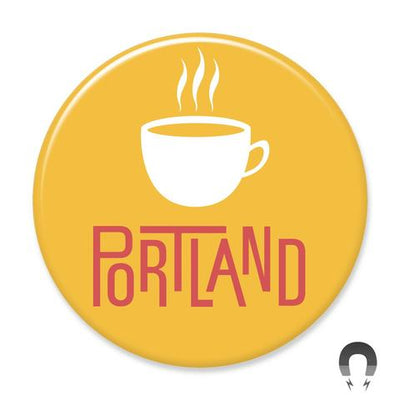 Portland Coffee Gold Magnet