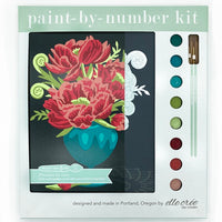Peonies in Vase Paint by Numbers Kit