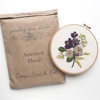 Amethyst Floral Cross Stitch Kit